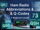 Ham Radio Abbreviations And Q-Codes Info Graphic